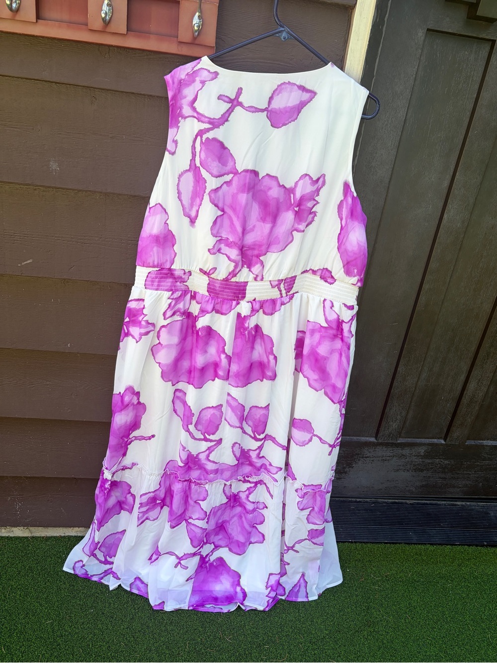 NWT Hailey Lyn Pink Floral Faux Wrap Maxi Dress 3X Plus Size - Picture 9 of 9